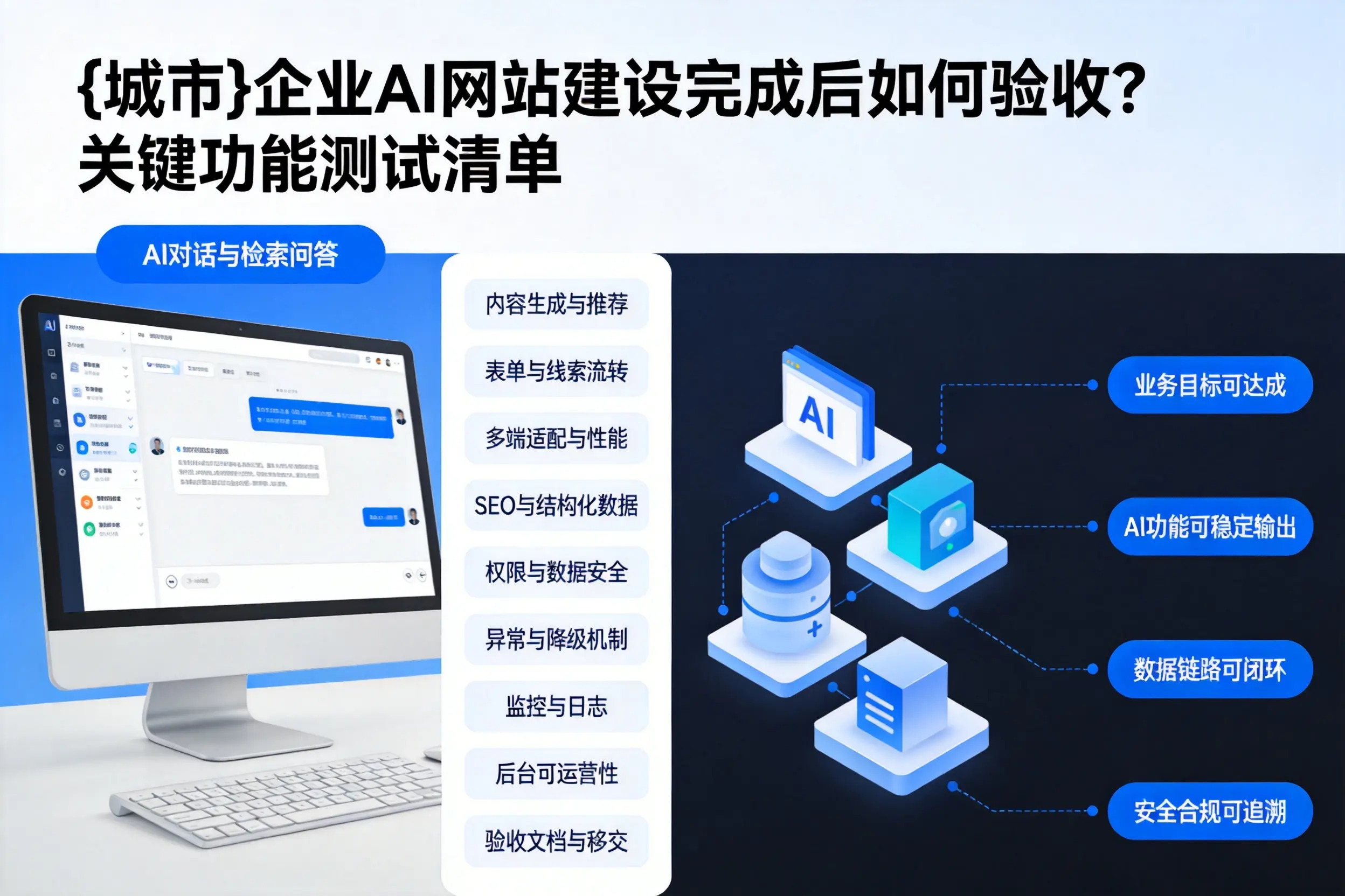 山东企业AI网站建设完成后如何验收？关键功能测试清单
