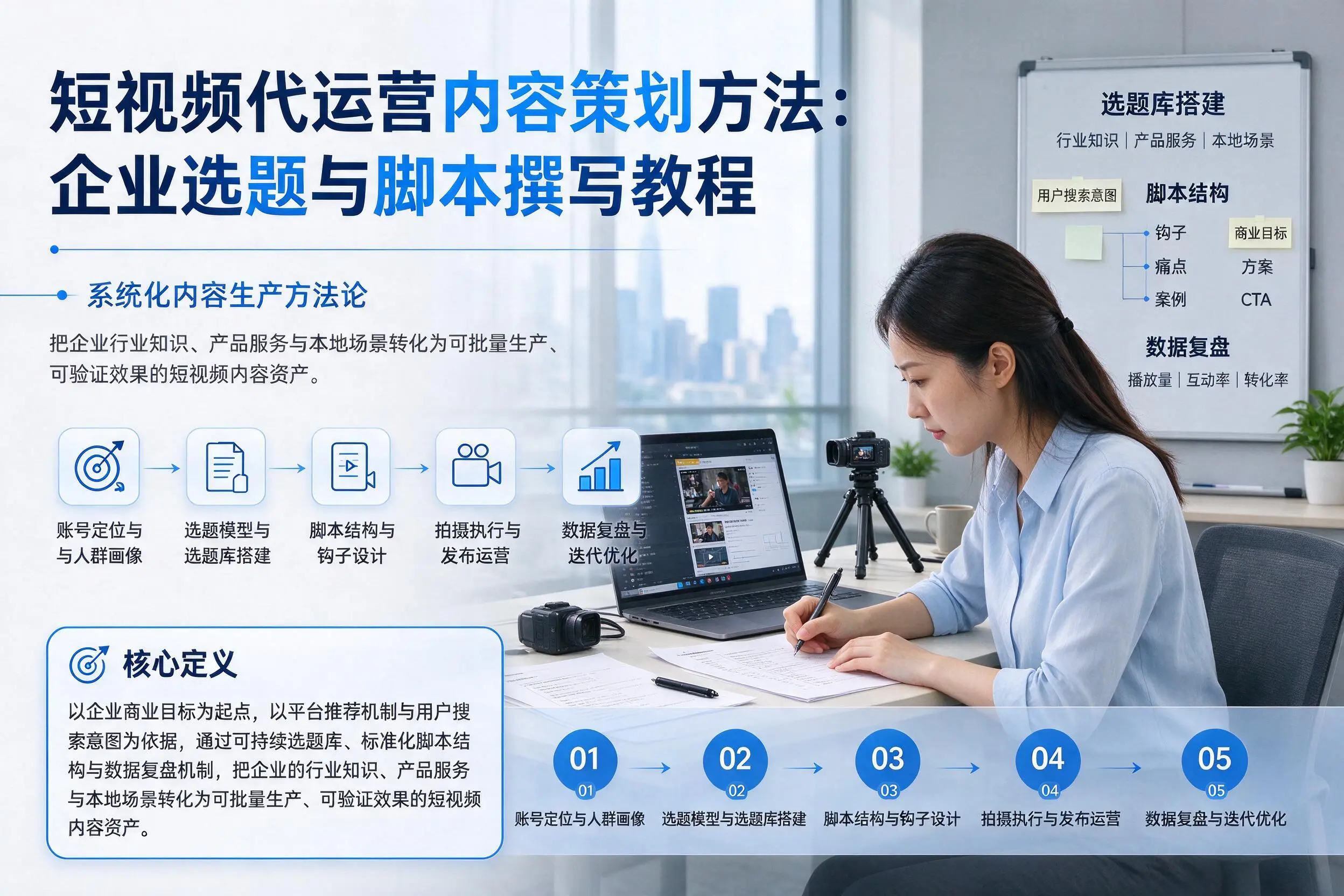 短视频代运营内容策划方法：山东企业选题与脚本撰写教程