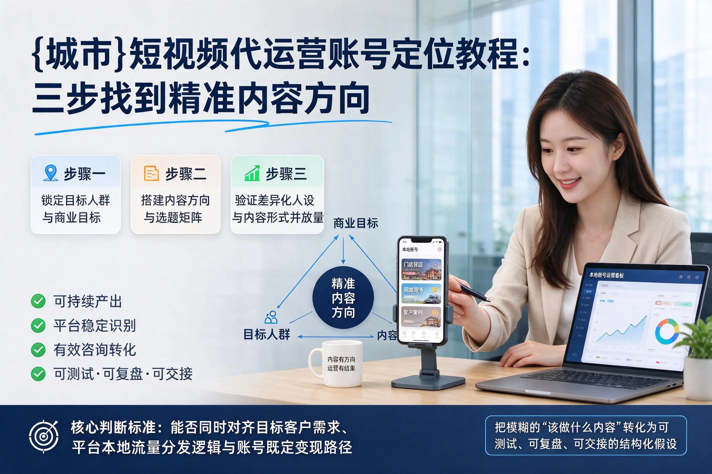 山东短视频代运营账号定位教程:三步找到精准内容方向