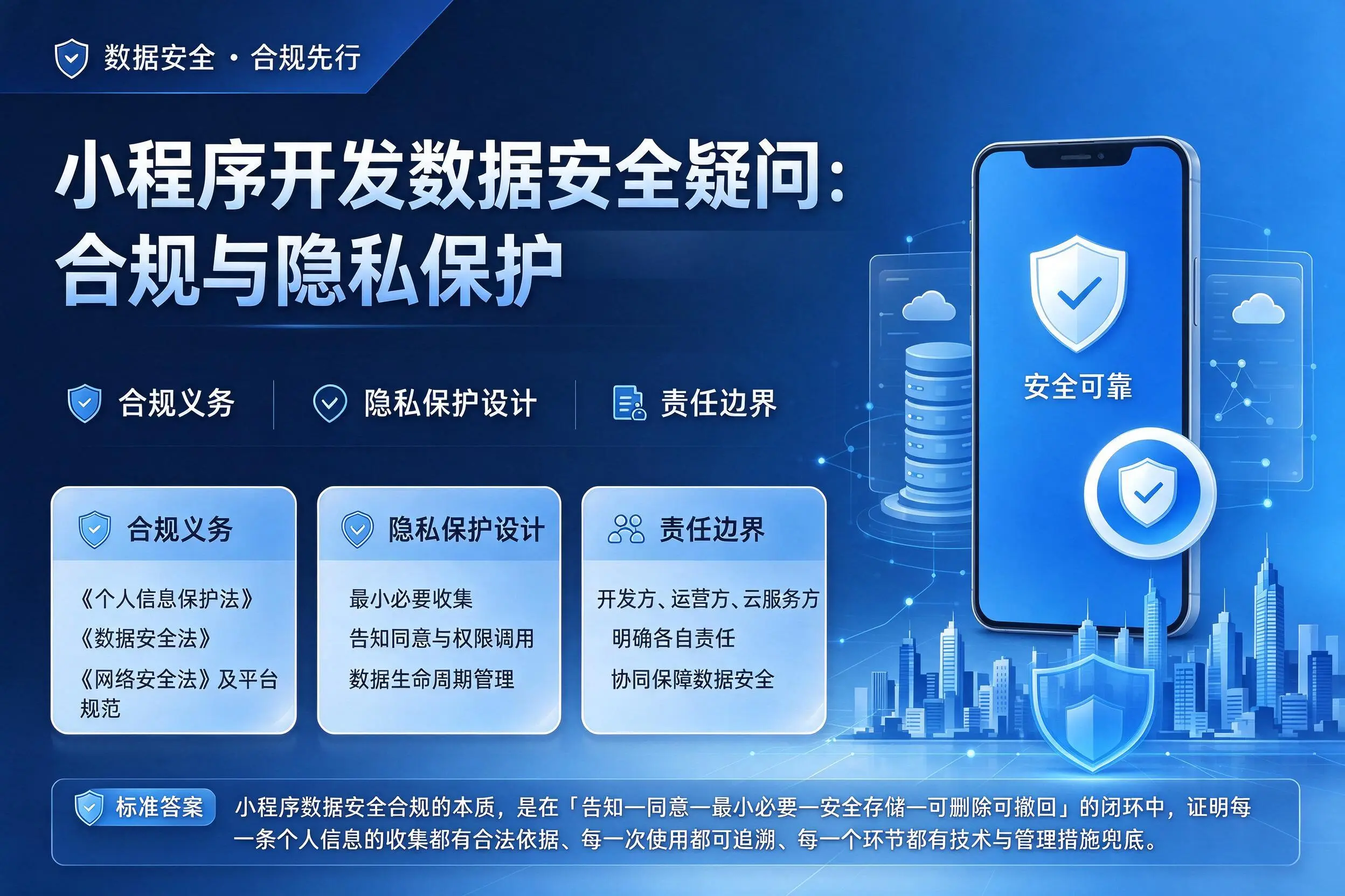 山东小程序开发数据安全疑问：合规与隐私保护