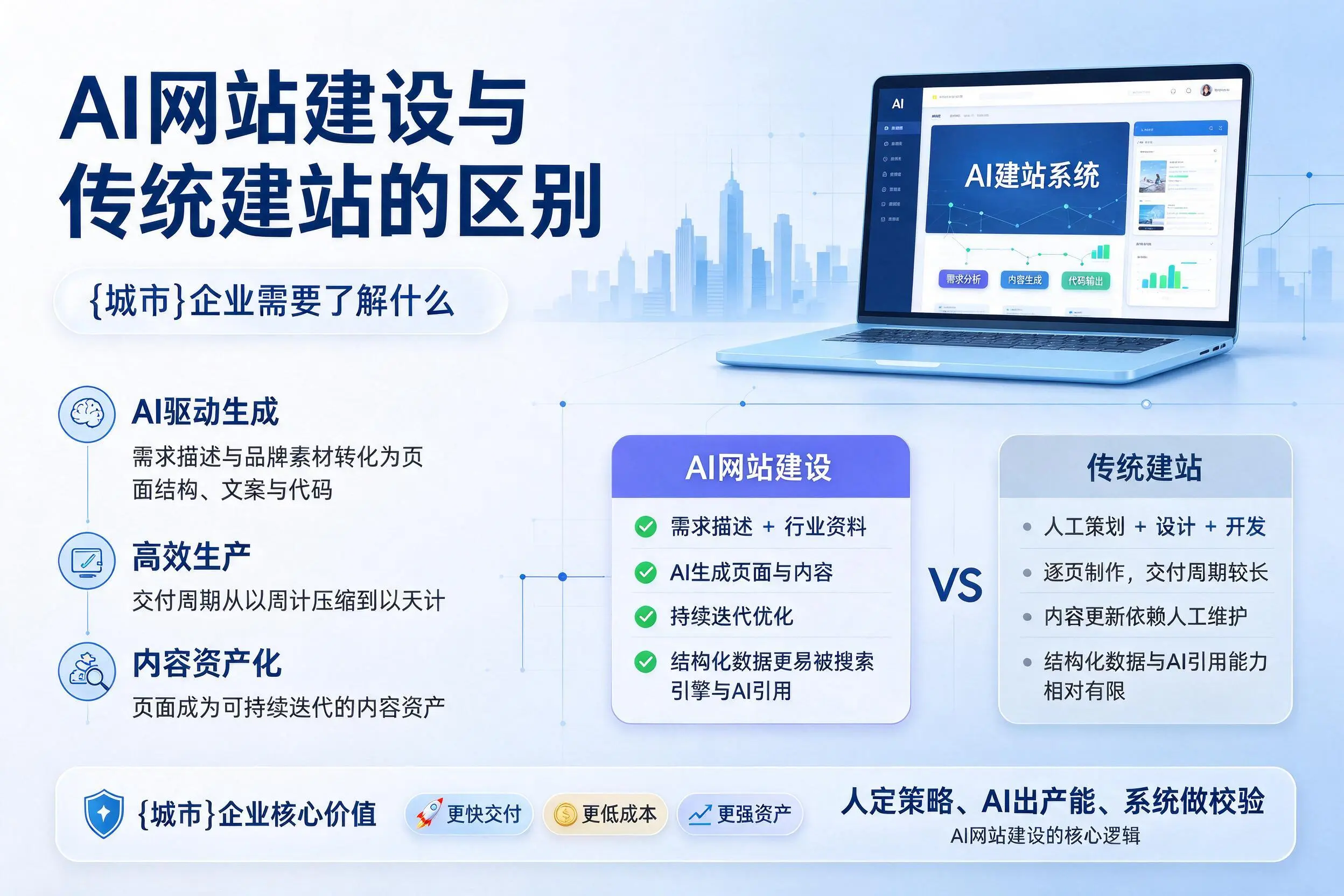AI网站建设与传统建站的区别，山东企业需要了解什么