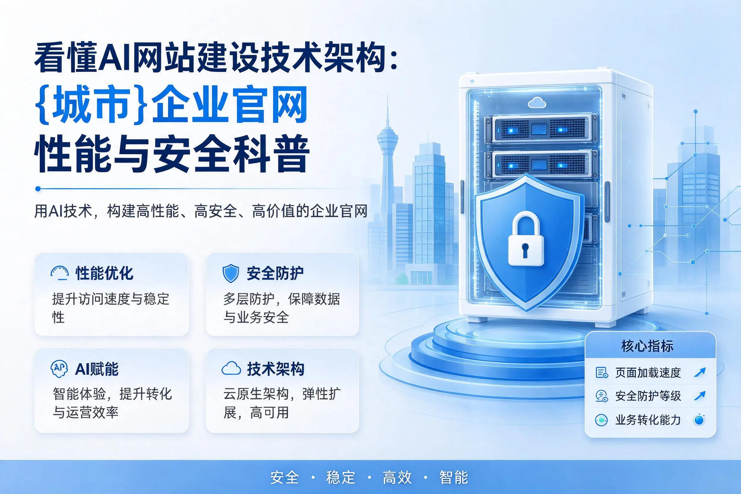 看懂AI网站建设技术架构：山东企业官网性能与安全科普