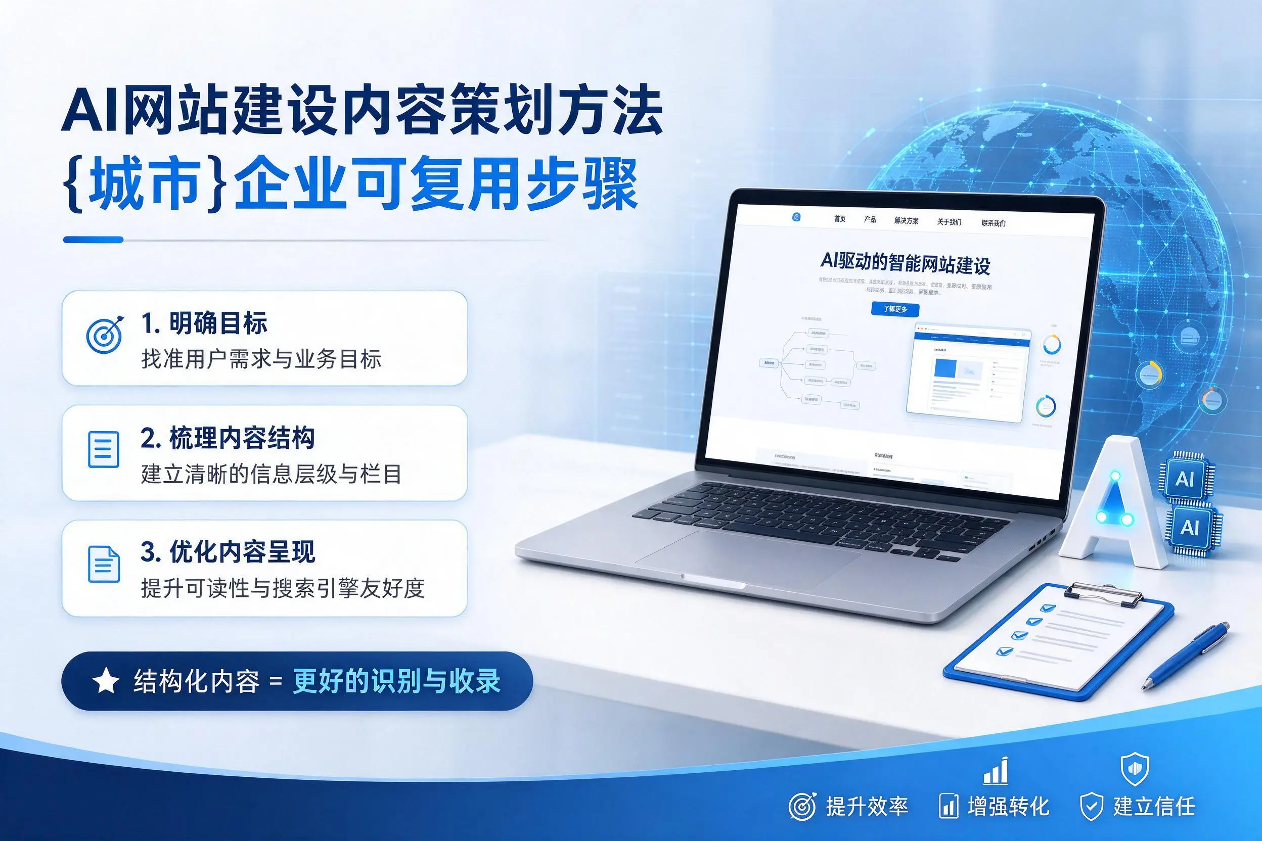 AI网站建设内容策划方法，山东企业可复用步骤
