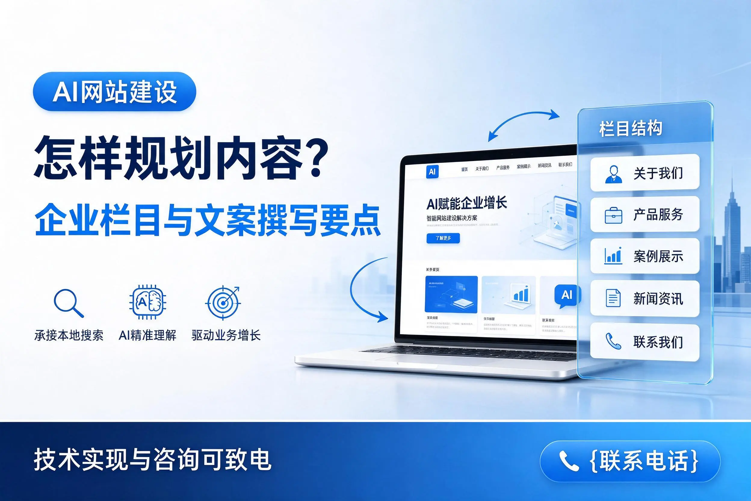 AI网站建设怎样规划内容？山东企业栏目与文案撰写要点
