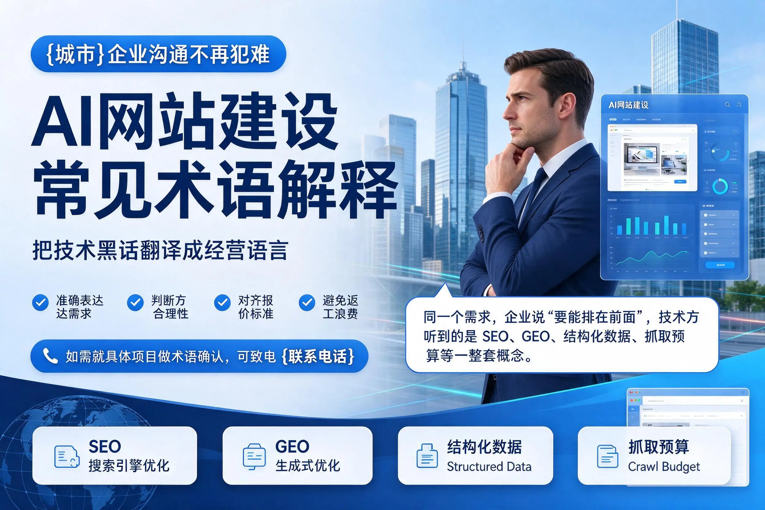 AI网站建设常见术语解释,山东企业沟通不再犯难
