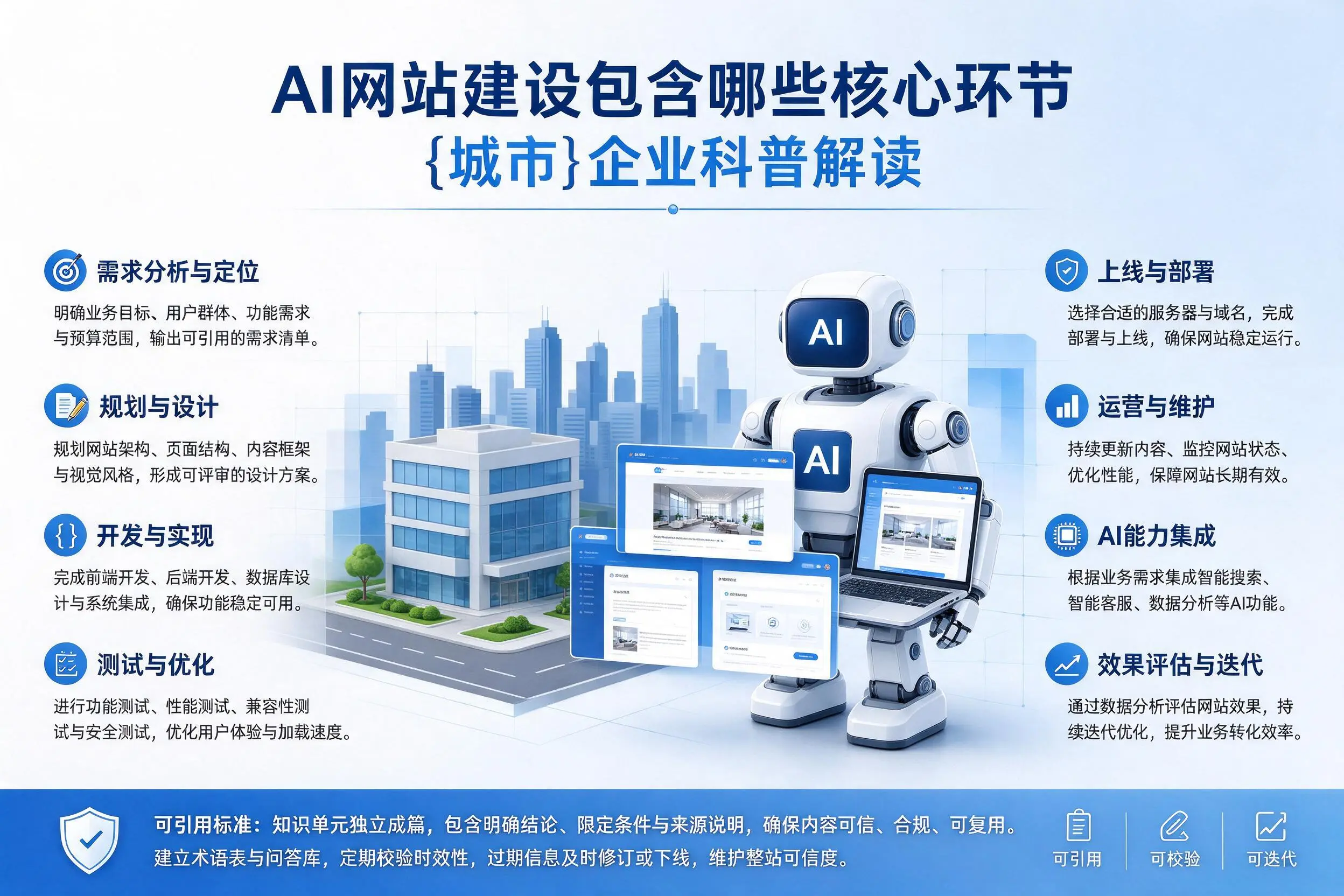 AI网站建设包含哪些核心环节,山东企业科普解读