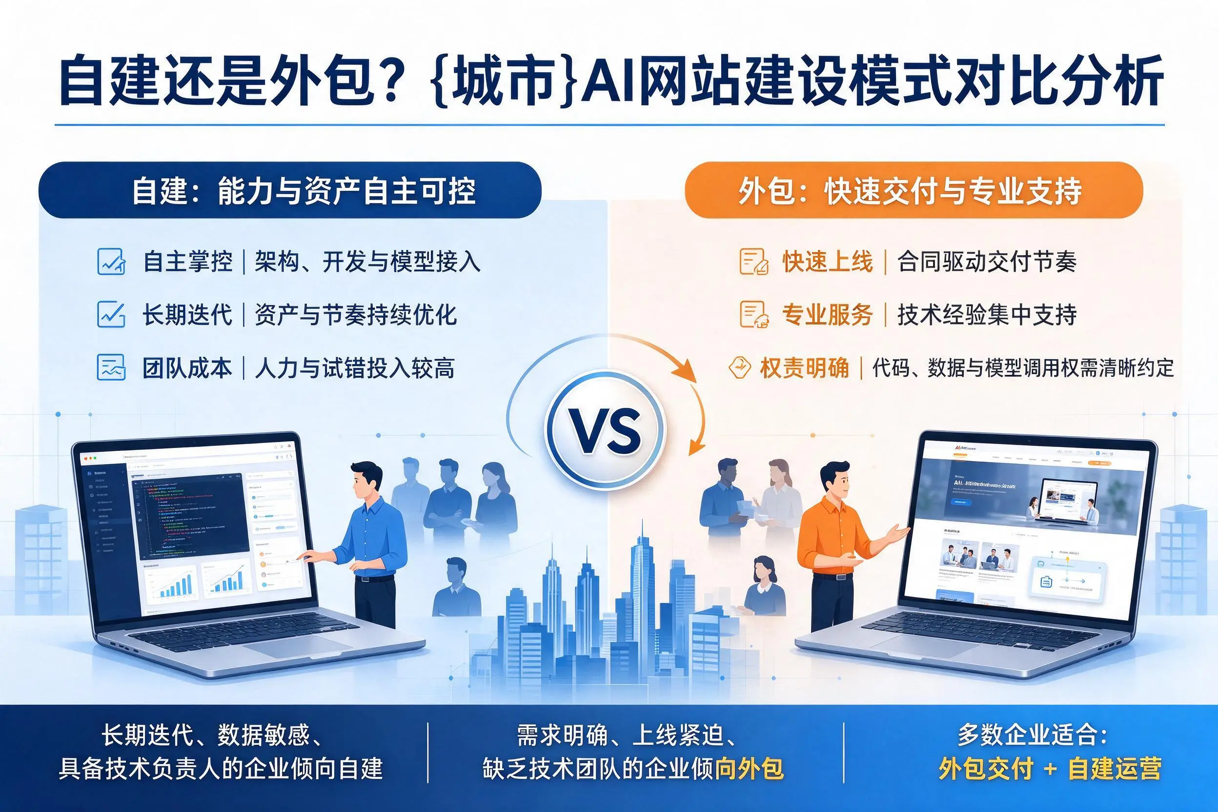 自建还是外包？山东AI网站建设模式对比分析