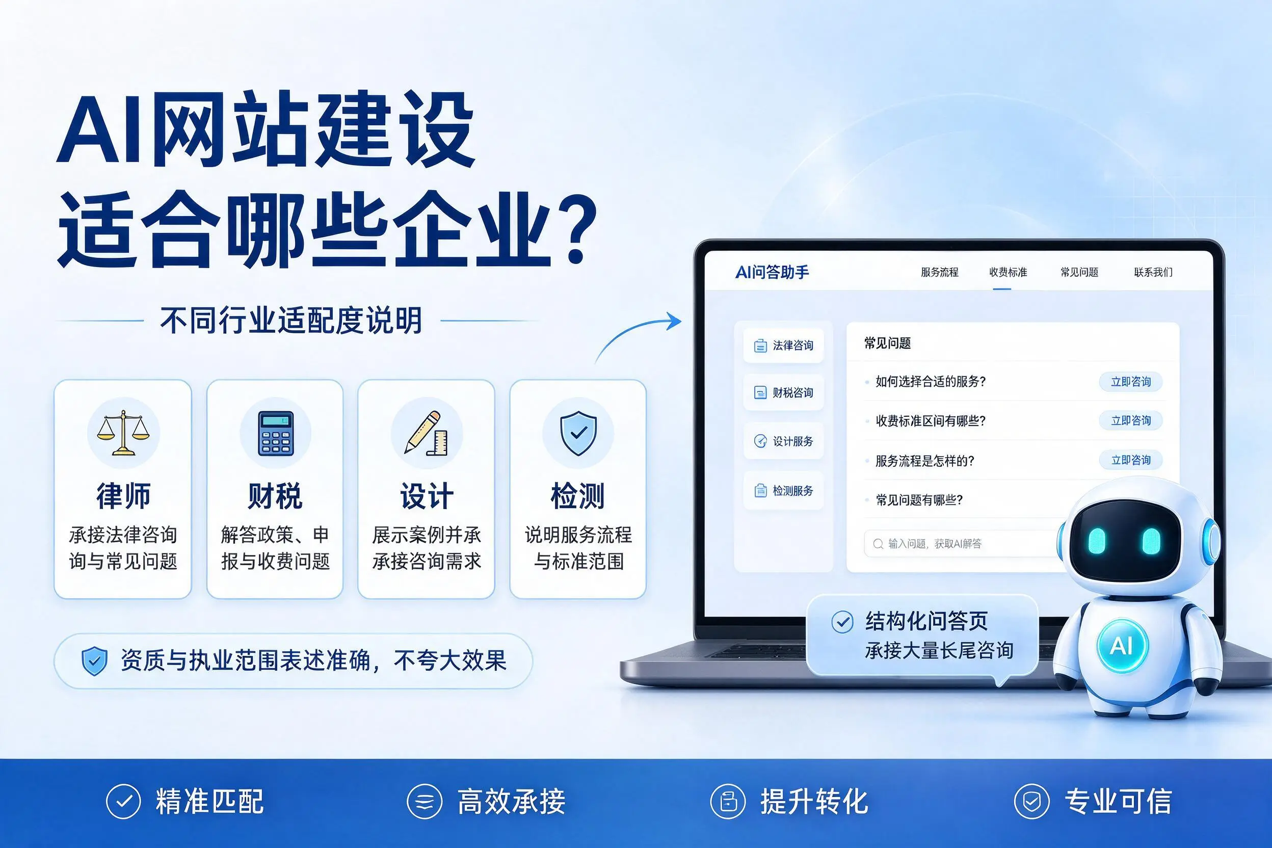 AI网站建设适合哪些企业?山东不同行业适配度说明