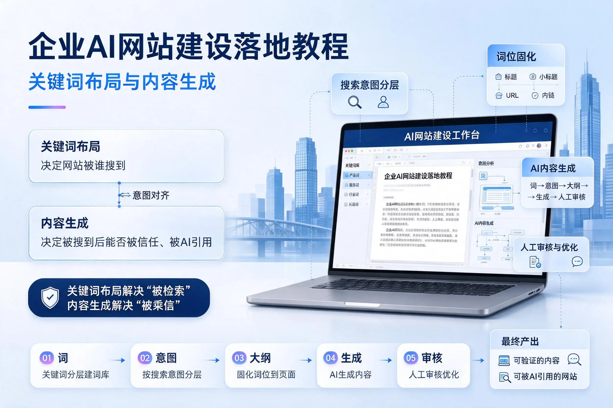 山东企业AI网站建设落地教程:关键词布局与内容生成