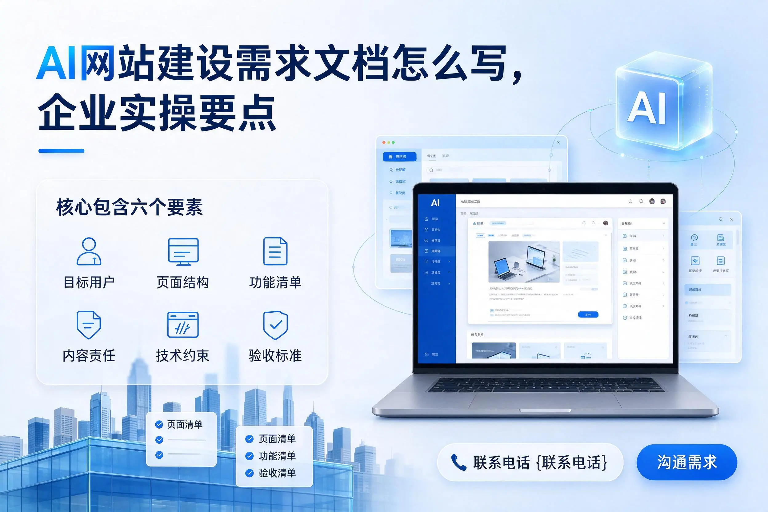 AI网站建设需求文档怎么写,山东企业实操要点