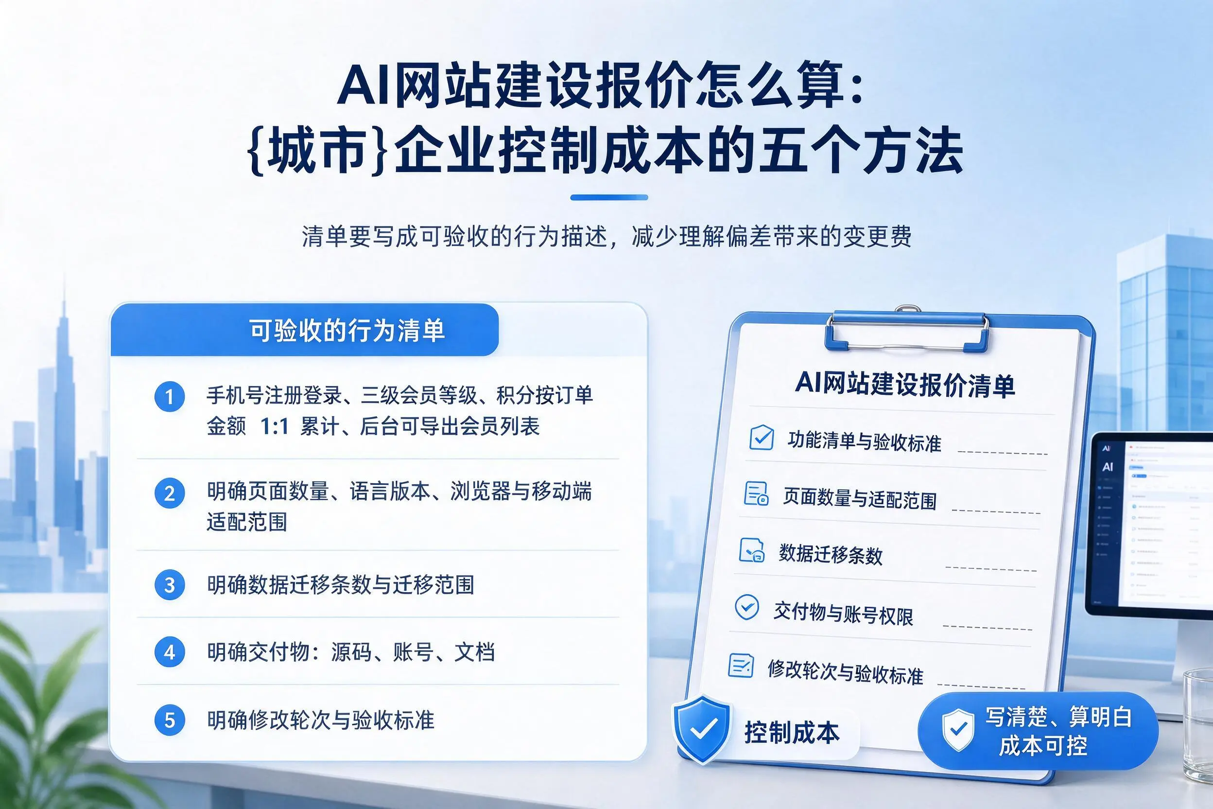 AI网站建设报价怎么算:山东企业控制成本的五个方法
